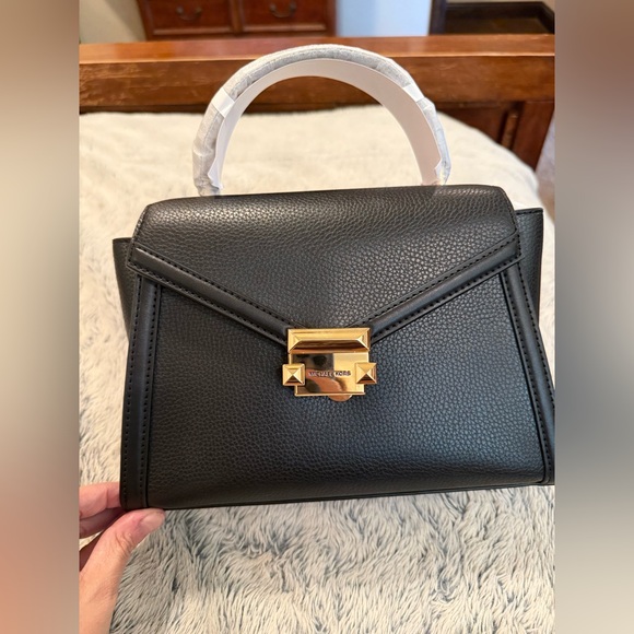 NWT MICHAEL Michael Kors Whitney Polished Leather Top Handle Satchel - Picture 11 of 15